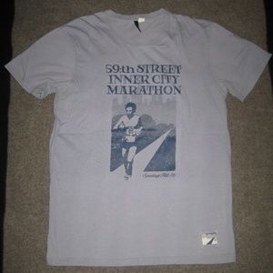 H&M "59th Street Inner City Marathon" Blue S/S Shirt MEDIUM 59th Street Marathon